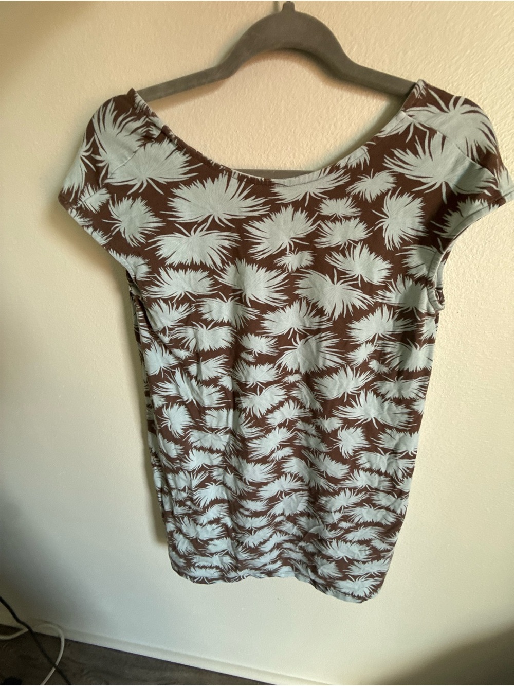 Kulua Maui shirt dress size M Brown and Cream Ahinahina Alohawear